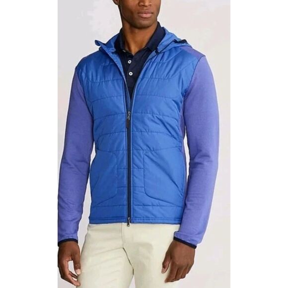 RLX Ralph Lauren Men’s Golf Hybrid Hooded Jacket Blue – Size M, MSRP $268, NWT - Picture 2 of 9